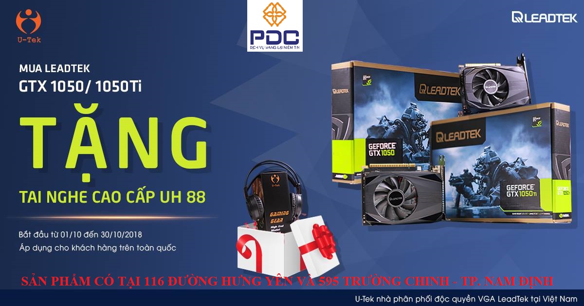 MUA VGA LEADTEK TẶNG NGAY TAI NGHE UTEK TRỊ GIÁ 360.000Đ