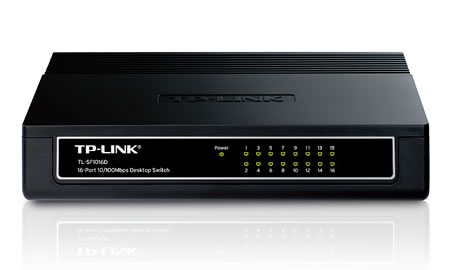 Switch TP-Link 16 Port Vỏ Nhựa SF1016D+ Củ Nguồn