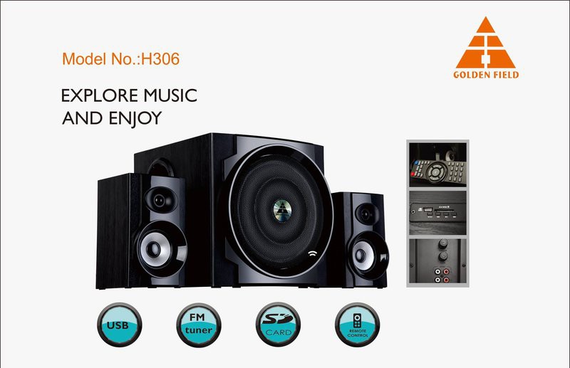 Loa Golden Field H306 (2.1) ( USB, SD, FM, Bluethooth )