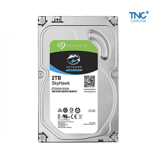HDD SEAGATE SkyHawk SURVEILLANCE 2TB-ST2000VM - 64 MB - SATA 7200