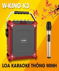 Loa Karaoke xách tay W-King K3 (Bluetooth) Kèm mic không dây