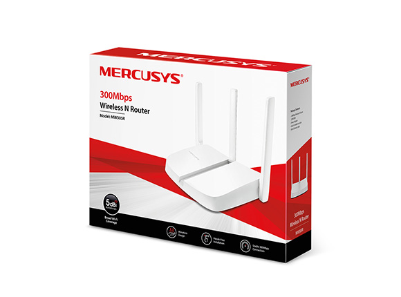 Wireless Router Mercusys MW305R - 4Port / 300Mbps ( 3 râu )
