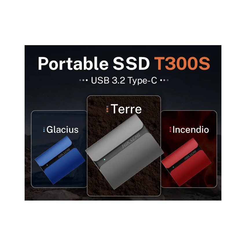 Ổ Cứng cắm ngoài di động SSD Hiksemi T300S 2Tb USB-A & USB-C