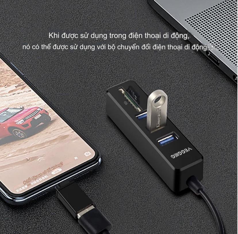 Bộ chia USB 5 trong 1 VEGGIEG VC303 chính hãng